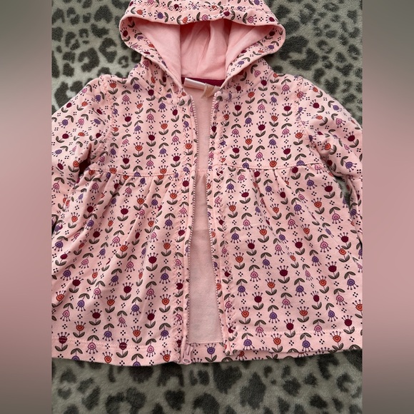 NWOT Sonoma Life + Style Floral Babydoll Full Zip Hoodie Top Pink Size 24 mos - Picture 8 of 16